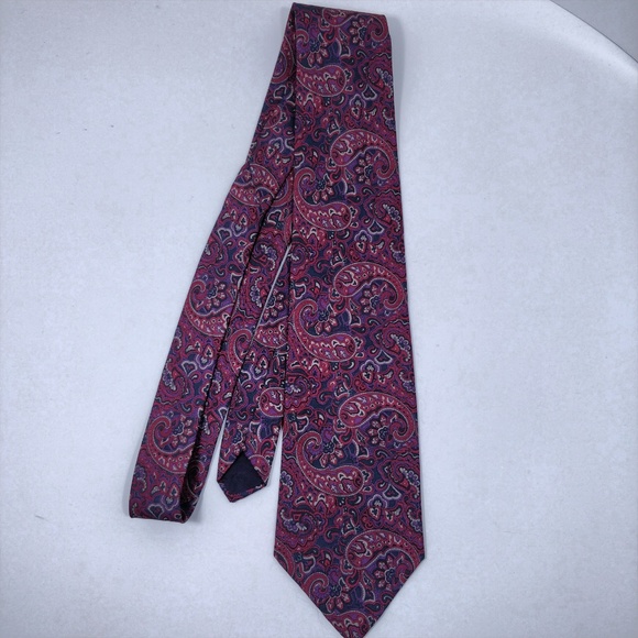 Italian Hand Made Beautiful Purple Paisley - Picture 3 of 4